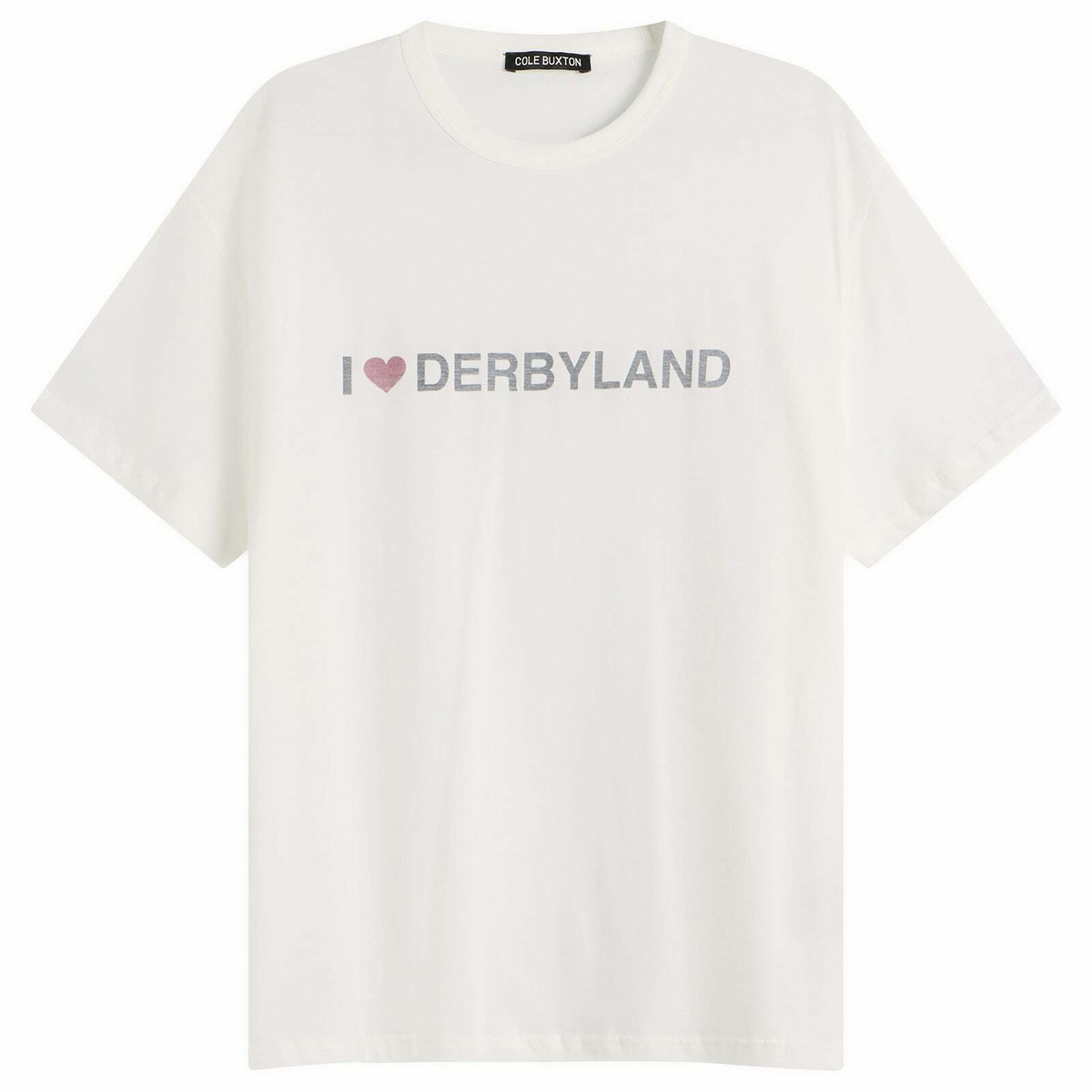 Cole Buxton Men's I Heart Derbyland T-Shirt in Vintage Whitalye