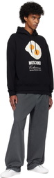 Moschino Black Eggs Print Hoodie