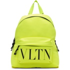 Valentino Yellow Valentino Garavani VLTN Backpack