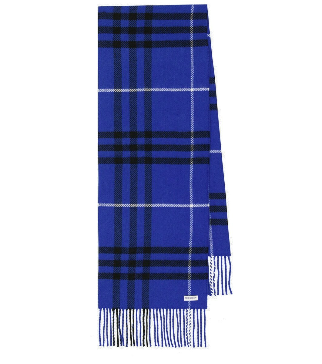 【関税&送料込】Burberry Blue Cashmere Scarf B4A42D6F-2F85-4107-8657-