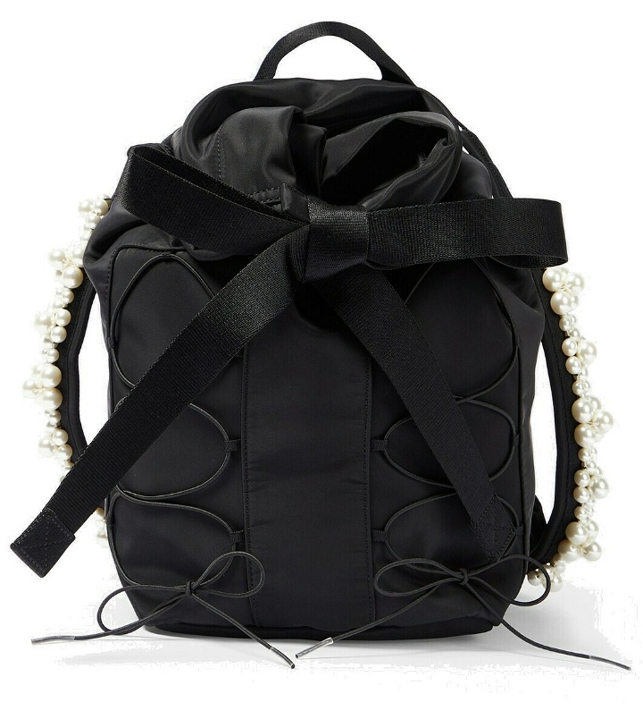 Photo: Simone Rocha Bow-detail embellished backpack