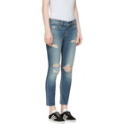 Rag and Bone Blue Dre Capri Jeans