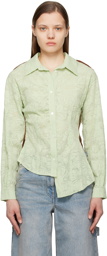 Andersson Bell Green Moeka Combination Shirt