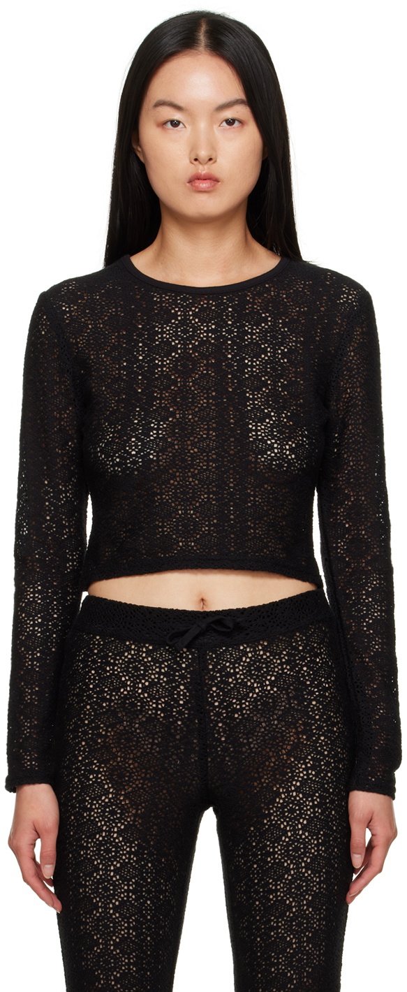 Saturdays NYC Black Peii Long Sleeve T-Shirt