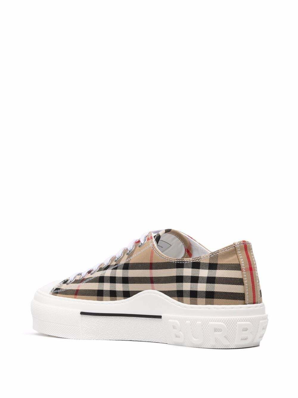 BURBERRY - Vintage Check Motif Cotton Sneakers