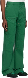 Marine Serre Green Workwear G. Dye Pants