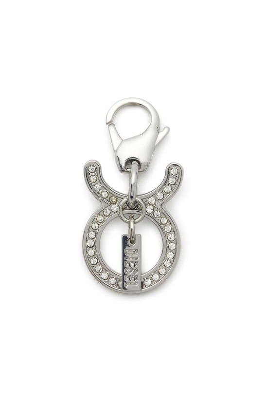 Photo: Diesel Metal Taurus charm with rhinestones - Charms and Keyrings - Unisex - Silver