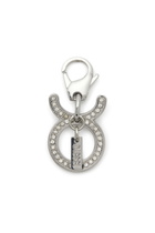 Diesel Metal Taurus charm with rhinestones - Charms and Keyrings - Unisex - Silver