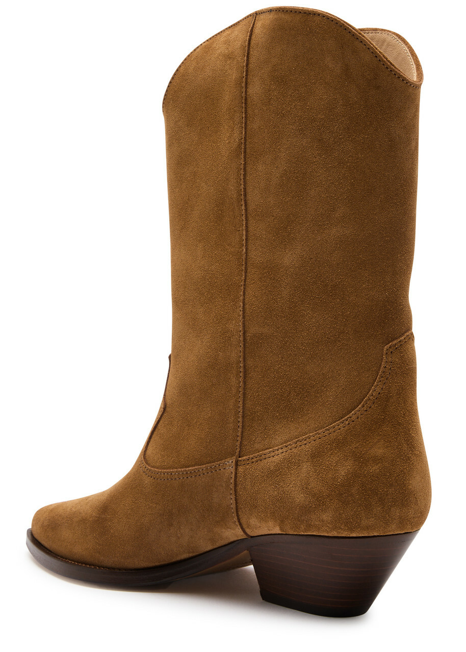 Isabel Marant étoile Duerto 50 Fringed Suede Mid-calf Boots Camel