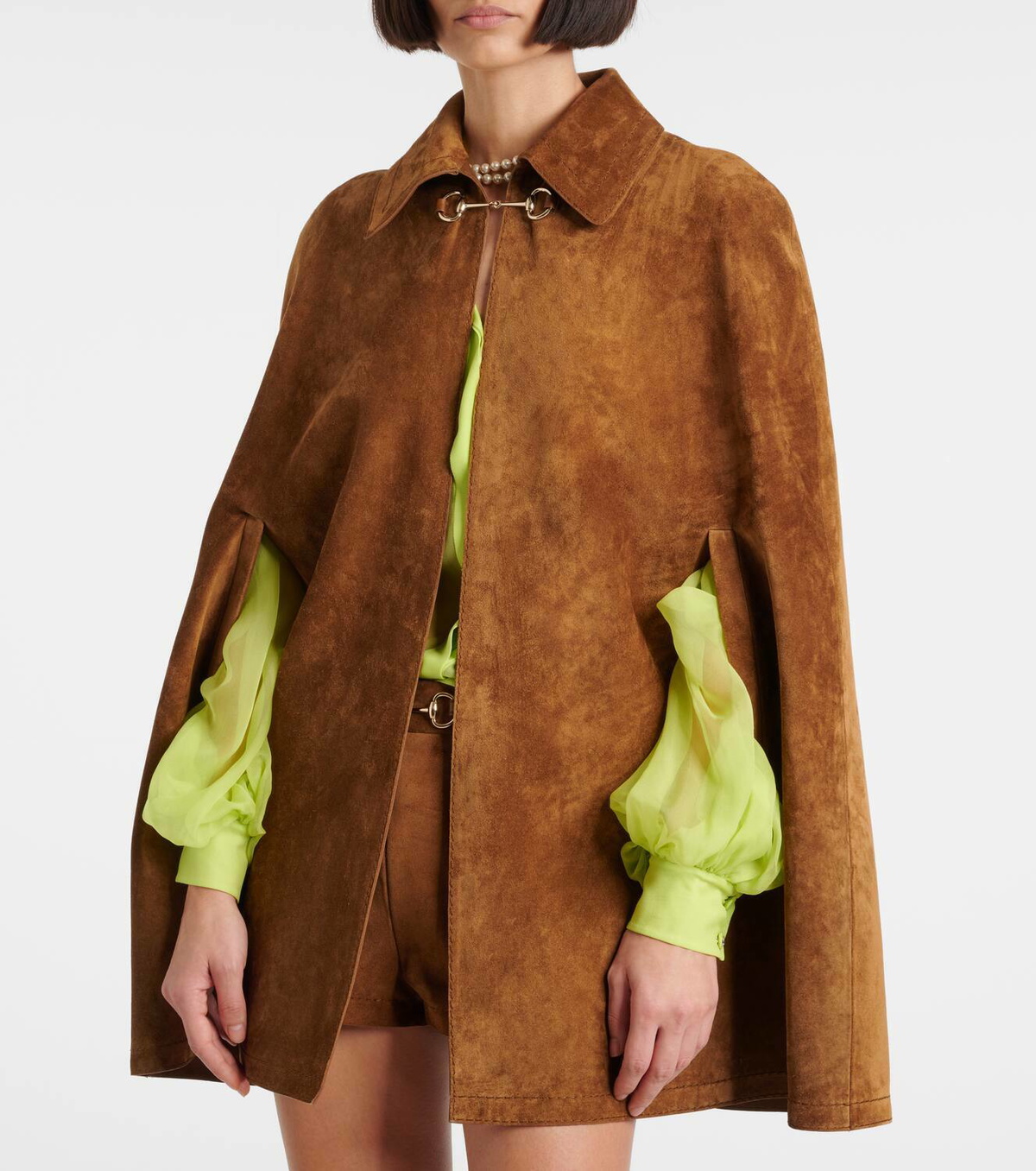 Gucci Horsebit suede cape