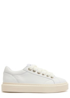 Cleens Ace Chunky-lace Leather Sneakers White