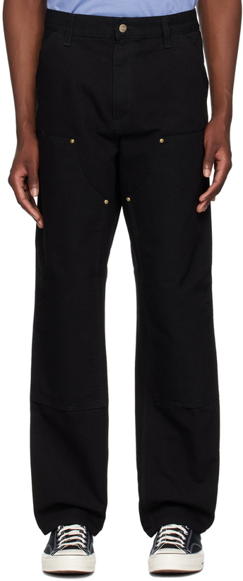 Photo: Carhartt Work In Progress Black Double Knee Trousers