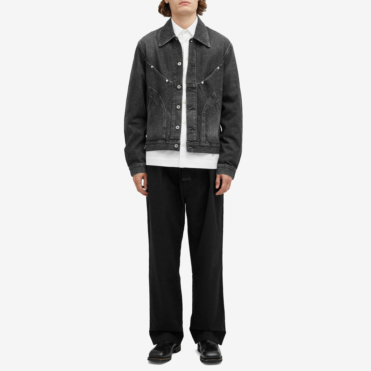 Sage Nation Men's Vintage Denim Jiji Jacket in Black Vintage Sage Nation Men's Vintage Denim Jiji Jacket in Black Vintage