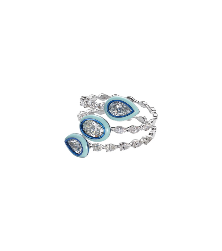 Photo: Kamyen Saturn 18kt white gold ring with diamonds