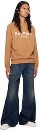 Balmain Orange Printed Sweatshirt