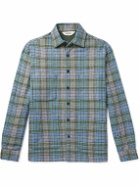 Aspesi - Checked Wool-Blend Overshirt - Blue