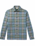 Aspesi - Checked Wool-Blend Overshirt - Blue