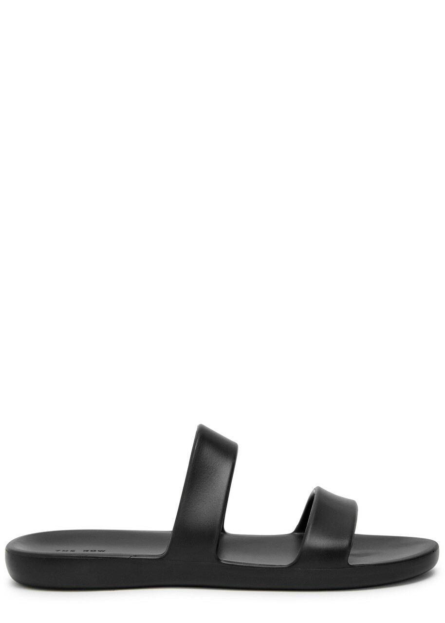 サンダル・ミュール The Row Link leather sandals Link leather sandals in black - The Row | Mytheresa