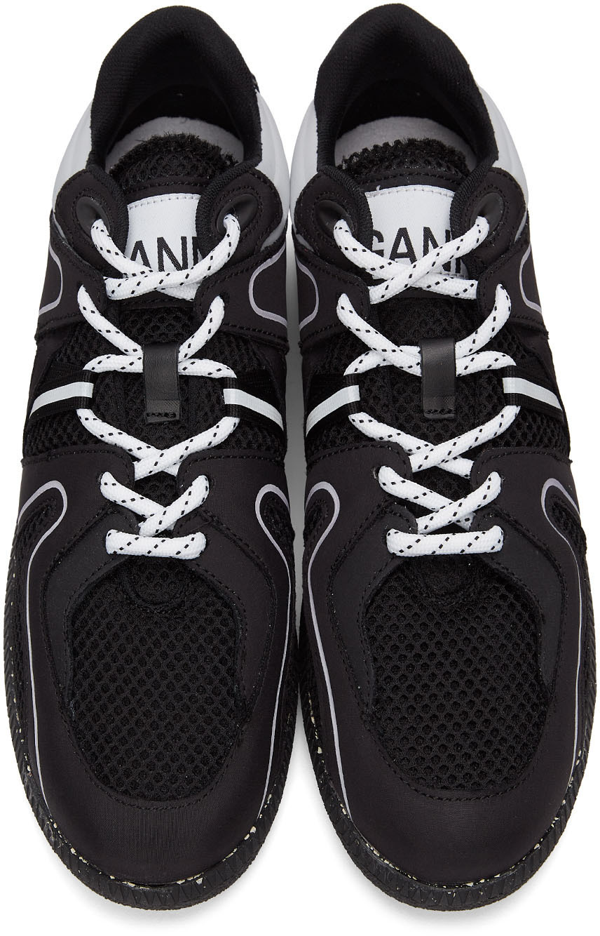 GANNI Black Sporty Mix Retro Sneakers GANNI