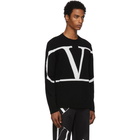 Valentino Black Cashmere VLogo Sweater