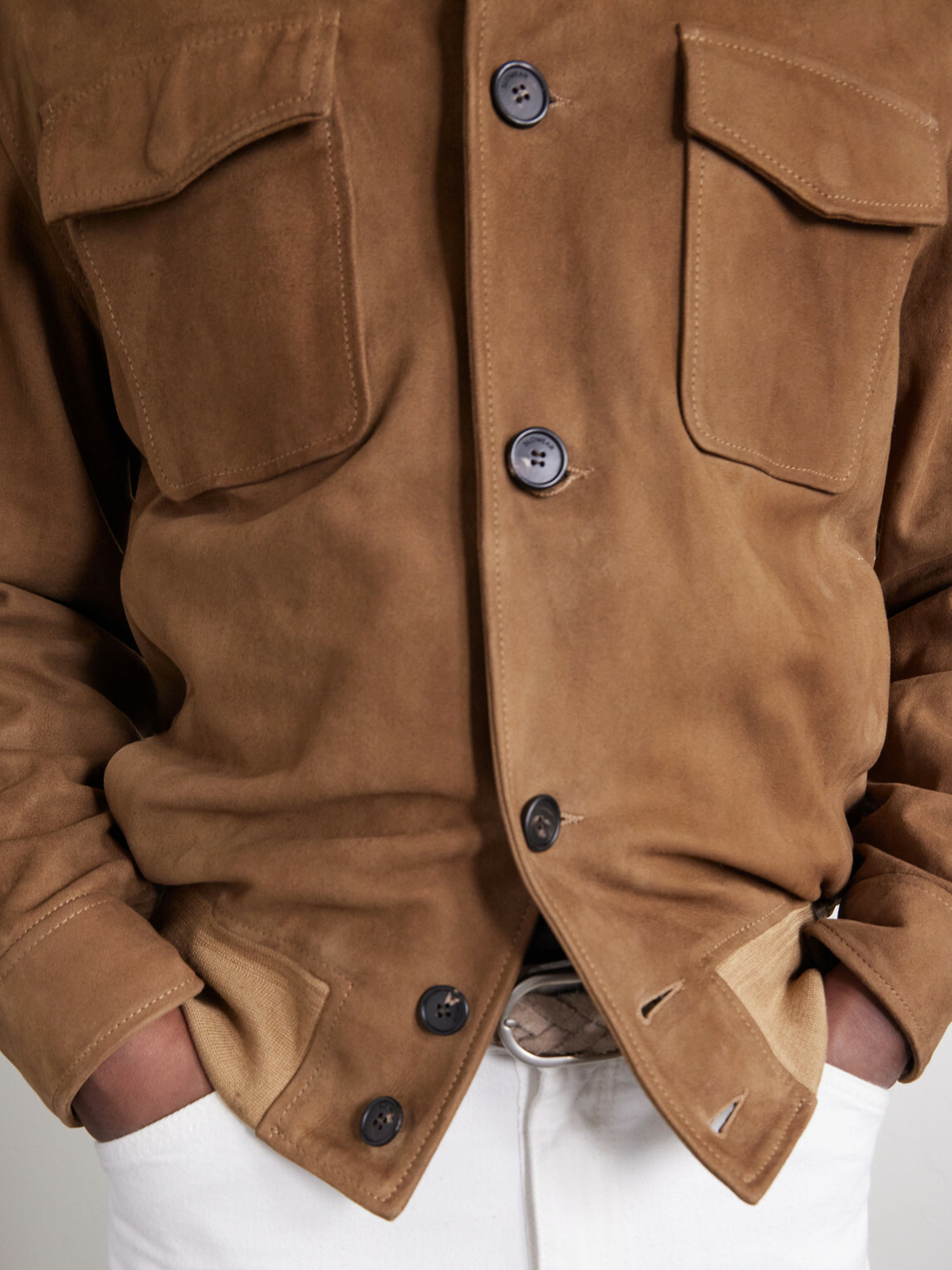 Slowear - Suede Bomber Jacket - Brown