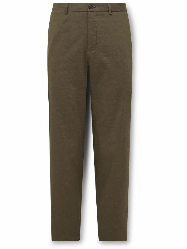 Photo: Theory - Curtis Slim-Fit Good Linen Suit Trousers - Green