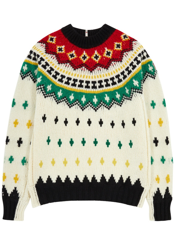 Photo: Moncler Grenoble Fair Isle Wool-blend Jumper Multicoloured