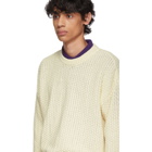 AMI Alexandre Mattiussi Off-White Basket Weave Sweater