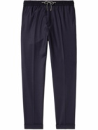 Paul Smith - Tapered Wool and Cashmere-Blend Drawstring Trousers - Blue