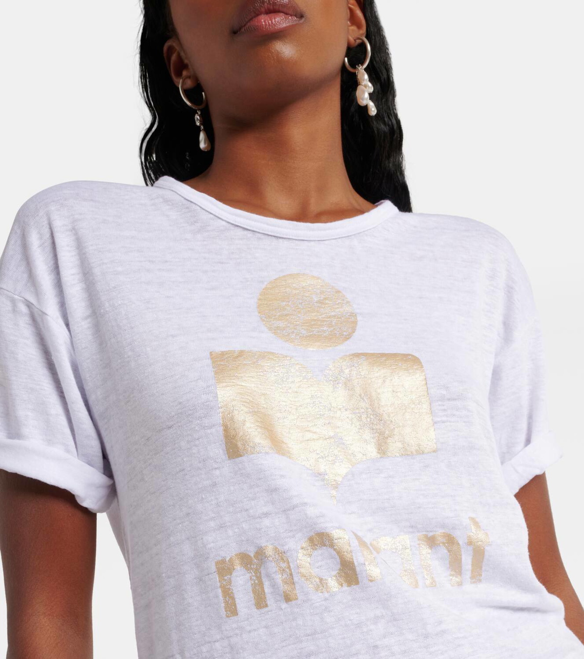 Marant Etoile White Linen T-Shirt main image 0