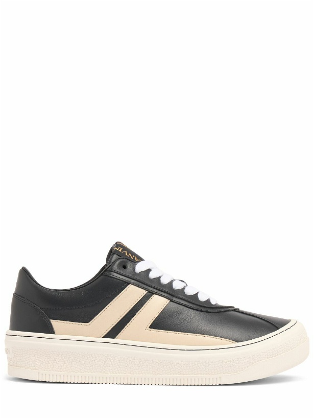 Photo: LANVIN Pluto Leather Low Top Sneakers
