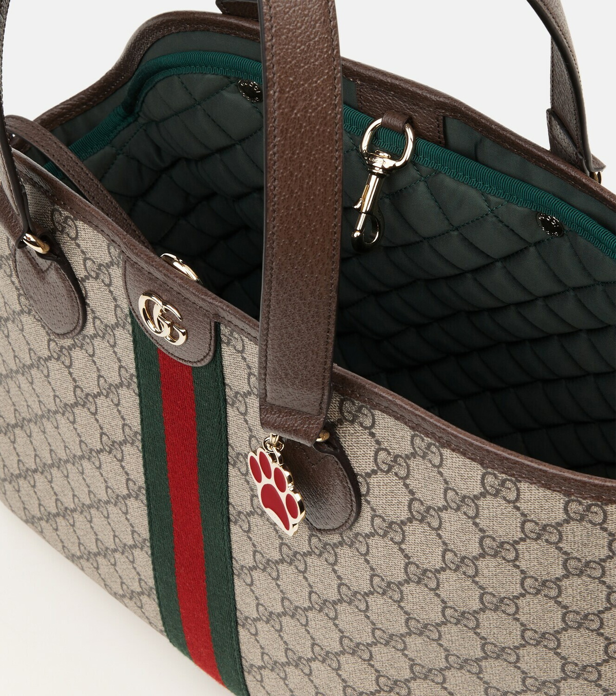 Gucci GG leather-trimmed pet carrier
