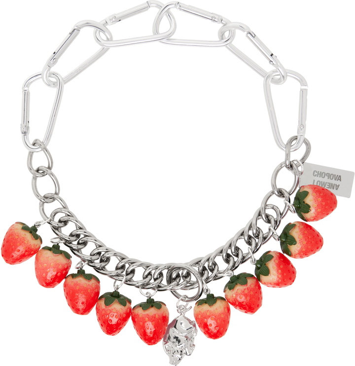Photo: Chopova Lowena Silver Strawberry Piggy Necklace