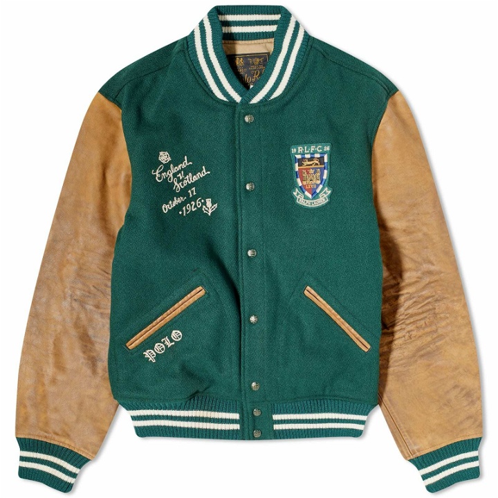 Photo: Polo Ralph Lauren Men's Lined Varsity Jacket in Hunt Club Green