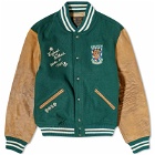 Polo Ralph Lauren Men's Lined Varsity Jacket in Hunt Club Green