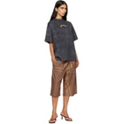 Palm Angels Black Curved Logo T-shirt