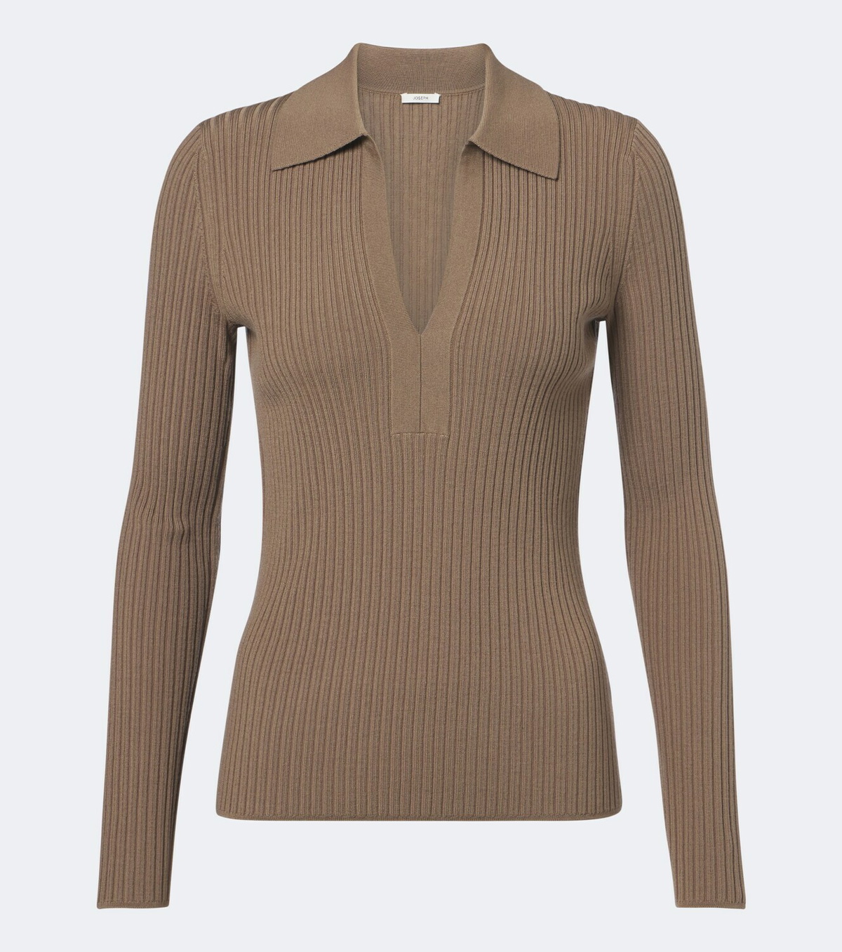 Joseph Ribbed-knit wool-blend polo sweater