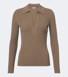 Joseph Ribbed-knit wool-blend polo sweater