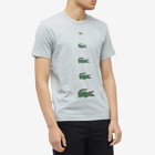 Comme des Garçons SHIRT Men's x Lacoste Multi Croc T-Shirt in Top Grey