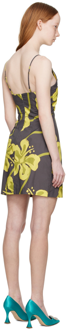 WYNN HAMLYN Brown Marcus Watson Zoe Seersucker Minidress