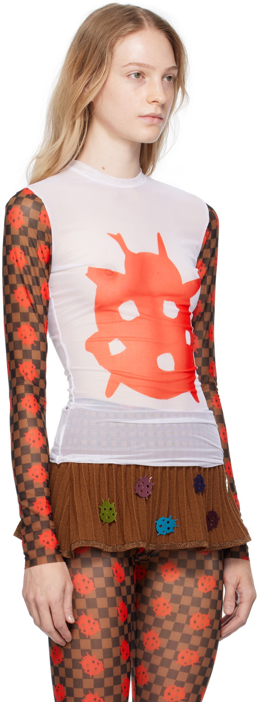 ANDREJ GRONAU SSENSE Exclusive Red & White Long Sleeve T-Shirt