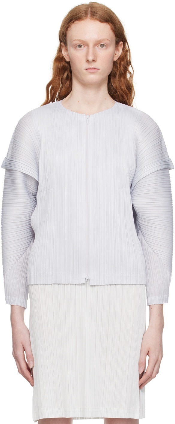 Pleats Please Issey Miyake Gray Monthly Colors January Jacket Pleats Please  Issey Miyake