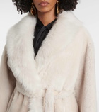 Nour Hammour Isadora shearling wrap coat