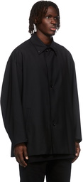 N.Hoolywood Black Balmacaan Jacket