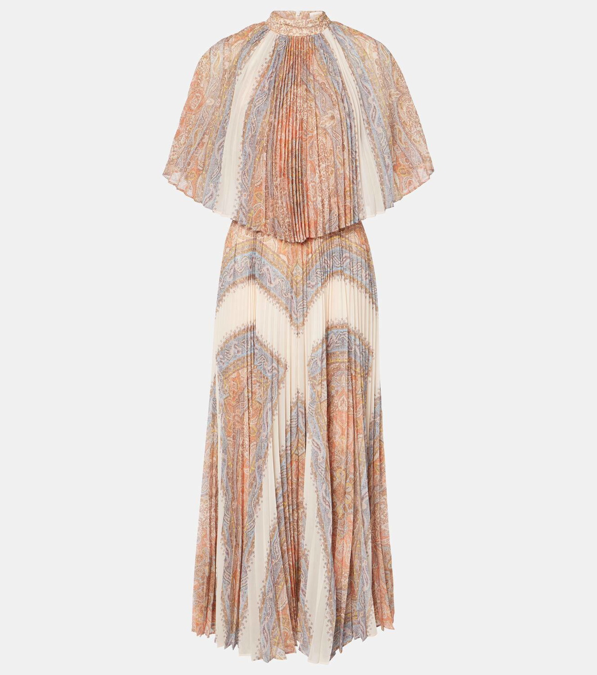 Zimmermann Illustration Sunray paisley caped midi dress