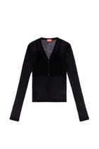 Diesel Sheer cardigan with bra detail - Knitwear Womens in Black