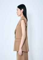 Max Mara Sleeveless Gabardine Jacket