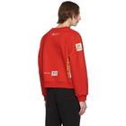 Moschino Red and White Budweiser Edition Logo Sweatshirt