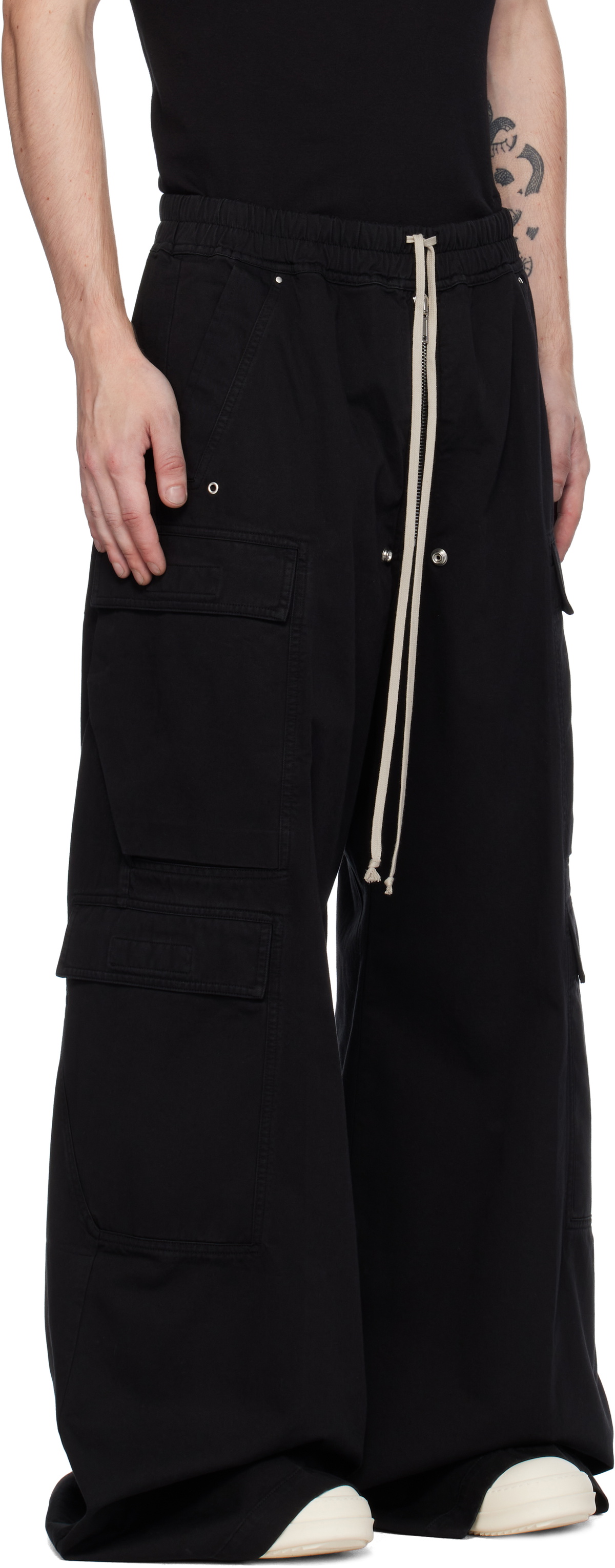 Rick Owens DRKSHDW Black Porterville Double Jumbo Belas Cargo