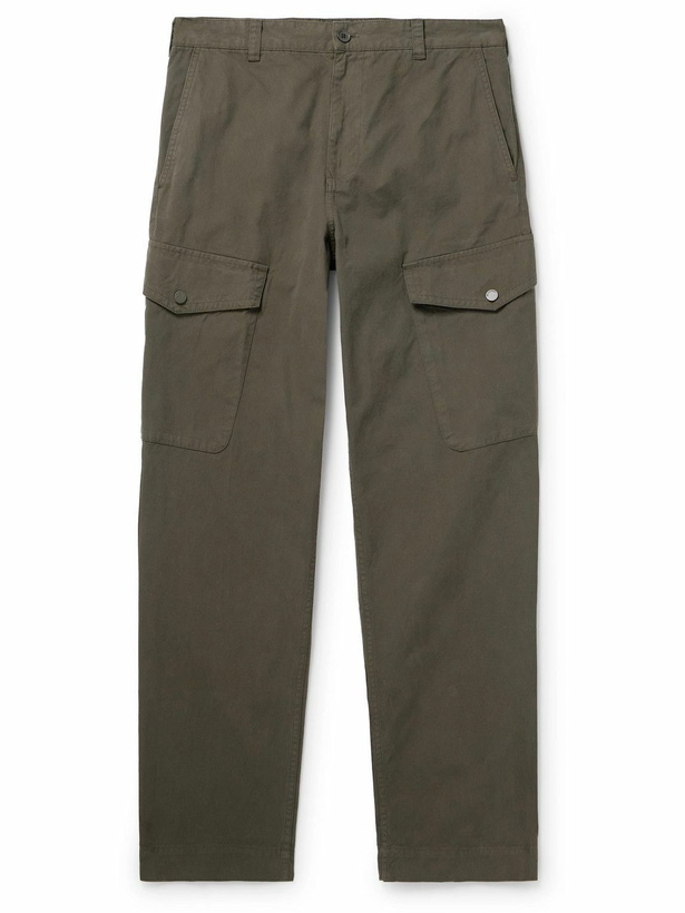 Photo: Belstaff - Dispatch Straight-Leg Garment-Dyed Cotton Cargo Trousers - Green